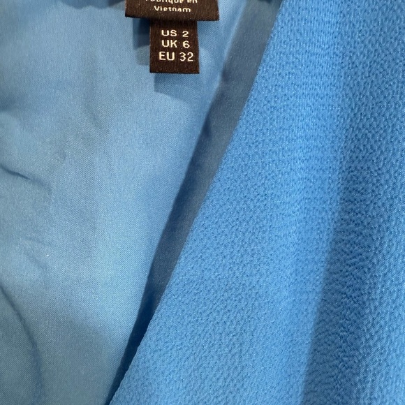 Maggy London Women's Long Sleeve V-Neck Faux Wrap Crepe Dress Sz 2 - Picture 8 of 9